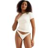 imageSUUKSESS Women Double Lined Fitted Basic Tee Crew Neck Short Sleeve Y2K Crop TopPearl