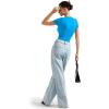 imageSUUKSESS Women Double Lined Fitted Basic Tee Crew Neck Short Sleeve Y2K Crop TopRoyal Blue