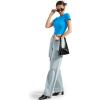 imageSUUKSESS Women Double Lined Fitted Basic Tee Crew Neck Short Sleeve Y2K Crop TopRoyal Blue