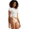 imageSUUKSESS Women Double Lined Fitted Basic Tee Crew Neck Short Sleeve Y2K Crop TopSnow White
