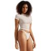imageSUUKSESS Women Double Lined Fitted Basic Tee Crew Neck Short Sleeve Y2K Crop TopSoft Sand
