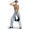 imageSUUKSESS Women Double Lined Fitted Basic Tee Crew Neck Short Sleeve Y2K Crop TopTaffy
