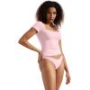 imageSUUKSESS Women Double Lined Fitted Basic Tee Square Neck Short Sleeve Y2K Crop TopBlush