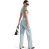 imageSUUKSESS Women Double Lined Fitted Basic Tee Square Neck Short Sleeve Y2K Crop TopGray
