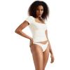 imageSUUKSESS Women Double Lined Fitted Basic Tee Square Neck Short Sleeve Y2K Crop TopPearl
