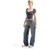 imageSUUKSESS Women Double Lined Fitted Basic Tee Sweetheart Neck Short Sleeve Y2K Crop TopAsh