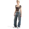 imageSUUKSESS Women Double Lined Fitted Basic Tee Sweetheart Neck Short Sleeve Y2K Crop TopMocha