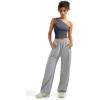 imageSUUKSESS Women Double Lined Going Out Trendy Crop Tops Ruched Sleeveless ShirtsAsh