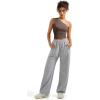 imageSUUKSESS Women Double Lined Going Out Trendy Crop Tops Ruched Sleeveless ShirtsBrown