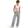 imageSUUKSESS Women Double Lined Going Out Trendy Crop Tops Ruched Sleeveless ShirtsLight Pink