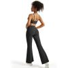 imageSUUKSESS Women Flare Leggings Scrunch Butt Lifting Bootcut High Waist Yoga Pants14 Black