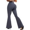 imageSUUKSESS Women Flare Leggings Scrunch Butt Lifting Bootcut High Waist Yoga Pants14 Blue