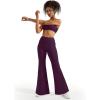 imageSUUKSESS Women Flare Leggings Scrunch Butt Lifting Bootcut High Waist Yoga Pants14 Burgundy