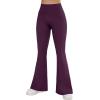 imageSUUKSESS Women Flare Leggings Scrunch Butt Lifting Bootcut High Waist Yoga Pants14 Burgundy