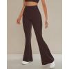 imageSUUKSESS Women Flare Leggings Scrunch Butt Lifting Bootcut High Waist Yoga Pants14 Deep Brown