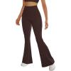 imageSUUKSESS Women Flare Leggings Scrunch Butt Lifting Bootcut High Waist Yoga Pants14 Deep Brown