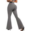imageSUUKSESS Women Flare Leggings Scrunch Butt Lifting Bootcut High Waist Yoga Pants14 Grey