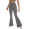 imageSUUKSESS Women Flare Leggings Scrunch Butt Lifting Bootcut High Waist Yoga Pants14 Grey