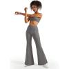 imageSUUKSESS Women Flare Leggings Scrunch Butt Lifting Bootcut High Waist Yoga Pants14 Grey