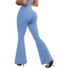 imageSUUKSESS Women Flare Leggings Scrunch Butt Lifting Bootcut High Waist Yoga Pants14 Light Blue