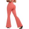 imageSUUKSESS Women Flare Leggings Scrunch Butt Lifting Bootcut High Waist Yoga Pants14 Pink