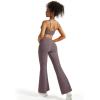 imageSUUKSESS Women Flare Leggings Scrunch Butt Lifting Bootcut High Waist Yoga Pants14 Tea Leaf