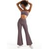 imageSUUKSESS Women Flare Leggings Scrunch Butt Lifting Bootcut High Waist Yoga Pants14 Tea Leaf