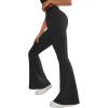 imageSUUKSESS Women Flare Leggings Scrunch Butt Lifting Bootcut High Waist Yoga Pants15 Black