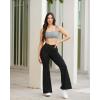 imageSUUKSESS Women Flare Leggings Scrunch Butt Lifting Bootcut High Waist Yoga Pants15 Black