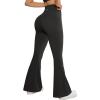 imageSUUKSESS Women Flare Leggings Scrunch Butt Lifting Bootcut High Waist Yoga Pants15 Black
