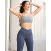 imageSUUKSESS Women Flare Leggings Scrunch Butt Lifting Bootcut High Waist Yoga Pants15 Blue
