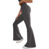 imageSUUKSESS Women Flare Leggings Scrunch Butt Lifting Bootcut High Waist Yoga Pants15 Grey