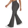 imageSUUKSESS Women Flare Leggings Scrunch Butt Lifting Bootcut High Waist Yoga Pants15 Grey
