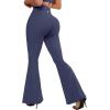 imageSUUKSESS Women Flare Leggings Scrunch Butt Lifting Bootcut High Waist Yoga Pants16 Navy Blue