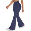imageSUUKSESS Women Flare Leggings Scrunch Butt Lifting Bootcut High Waist Yoga Pants16 Navy Blue