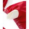 imageSUUKSESS Women Halter String Two Piece Bikini Sets Reversible Thong Swimsuit105 Red Plaid