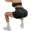 imageSUUKSESS Women Hidden Scrunch Butt Lifting Workout Biker Shorts with Pockets 4quot Seamless High Waisted Gym ShortsBlack