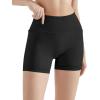 imageSUUKSESS Women Hidden Scrunch Butt Lifting Workout Biker Shorts with Pockets 4quot Seamless High Waisted Gym ShortsBlack
