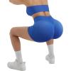 imageSUUKSESS Women Hidden Scrunch Butt Lifting Workout Biker Shorts with Pockets 4quot Seamless High Waisted Gym ShortsBlue