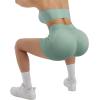 imageSUUKSESS Women Hidden Scrunch Butt Lifting Workout Biker Shorts with Pockets 4quot Seamless High Waisted Gym ShortsGreen