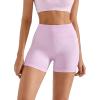 imageSUUKSESS Women Hidden Scrunch Butt Lifting Workout Biker Shorts with Pockets 4quot Seamless High Waisted Gym ShortsPink