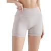 imageSUUKSESS Women Hidden Scrunch Butt Lifting Workout Biker Shorts with Pockets 4quot Seamless High Waisted Gym ShortsRuby