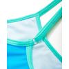 imageSUUKSESS Women High Waisted 2 Piece Bikini Set Cheeky High Cut Bandeau Swimsuit61 Blue