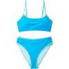 imageSUUKSESS Women High Waisted 2 Piece Bikini Set Cheeky High Cut Bandeau Swimsuit61 Blue