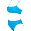 imageSUUKSESS Women High Waisted 2 Piece Bikini Set Cheeky High Cut Bandeau Swimsuit61 Blue