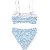 imageSUUKSESS Women High Waisted 2 Piece Bikini Set Cheeky High Cut Bandeau Swimsuit61 Blue Ditsy Floral