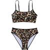 imageSUUKSESS Women High Waisted 2 Piece Bikini Set Cheeky High Cut Bandeau Swimsuit61 Leopard