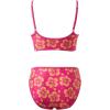 imageSUUKSESS Women High Waisted 2 Piece Bikini Set Cheeky High Cut Bandeau Swimsuit61 Pink Yellow Floral