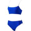 imageSUUKSESS Women High Waisted 2 Piece Bikini Set Cheeky High Cut Bandeau Swimsuit61 Royal Blue