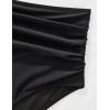 imageSUUKSESS Women High Waisted Bikini Sets Sexy Mesh High Neck Swimsuit 2 PieceBlack Green